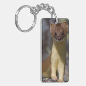 Lang-angebundener Weasel Schlüsselanhänger (Vorderseite links)