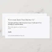 Lang anpassbare Art Show Display Cards Labels (Vorne/Hinten)