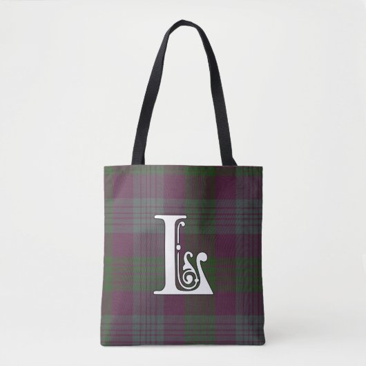 Lang Clan Tartan Monogram Tasche (Vorderseite)
