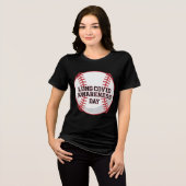 Lang COVID Awareness Day Baseball Design Tri-Blend Shirt (Vorderseite voll)