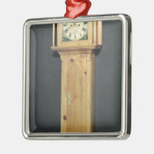 Lang-Fall Uhr, mit Emailmalerei Silbernes Ornament (Links)