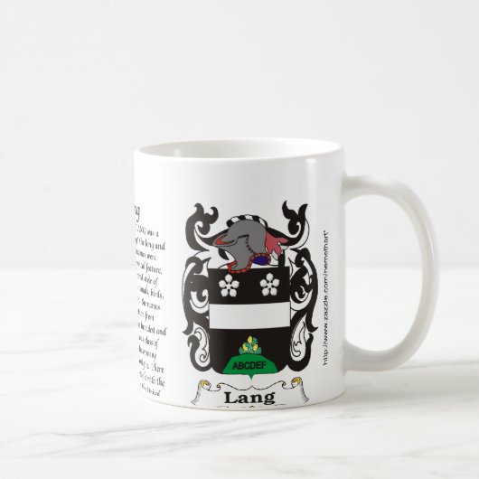 Lang Familien-Wappen Tasse (Rechts)