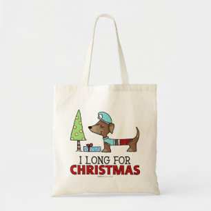 Lang für die Weihnachtszeit-Dackel Tragetasche