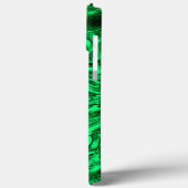 Lang gekrümmte Linien, die Stern auf grünen metall Case-Mate iPhone Hülle (Rückseite / Links)