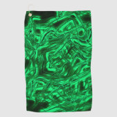 Lang gekrümmte Linien, die Stern auf grünen metall Golfhandtuch (Vorderseite)