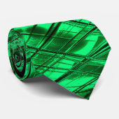 Lang gekrümmte Linien, die Stern auf grünen metall Krawatte (Gerollt)