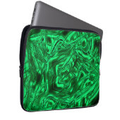 Lang gekrümmte Linien, die Stern auf grünen metall Laptopschutzhülle (Vorne Rechts)