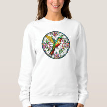 Lang geschliffenes Sweatshirt, gestanzt aus Glas, 
