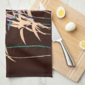 Lang gestempelte Blätter Handtuch (Viertel Falte)