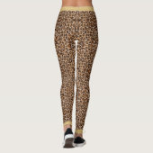 Lang haariger Leopardruckgold-Glitzer Leggings (Rückseite)