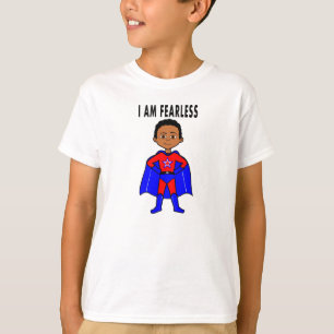 Lang-Hülsen Superhero BIN ICH FURCHTLOSE T - T-Shirt