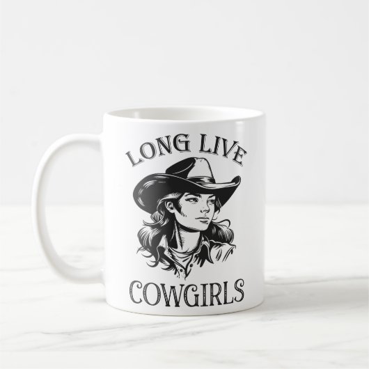 Lang lebe Cowgirls, Country Western Cowgirl Kaffeetasse (Links)