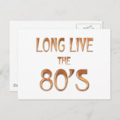 Lang lebe der 80er postkarte (Vorne/Hinten)
