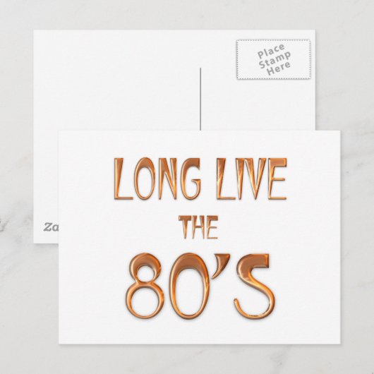 Lang lebe der 80er postkarte (Vorne/Hinten)