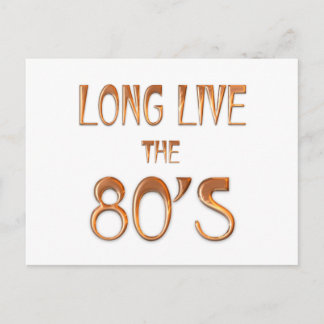 Lang lebe der 80er postkarte