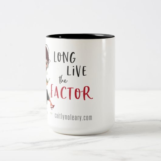 Lang lebe der Faktor Zwei-Ton-Kaffee-Tasse Zweifarbige Tasse (Mittel)