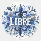 Lang lebe der freie Québec! Runder Aufkleber (Vorderseite)