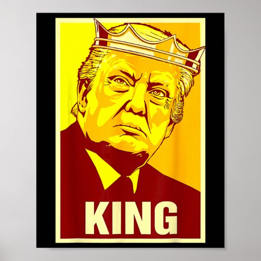 Lang lebe der König Donald Trump Trump König Ameri Poster (Vorne)