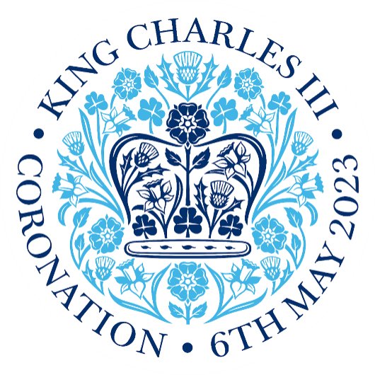 Lang lebe der König & Königin Coronation bearbeitb Quadratischer Aufkleber