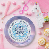 Lang lebe der König & Königin - Krönung. Bearbeitb Pappteller (Party)