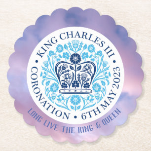 Lang lebe der König & Königin - Krönung. Bearbeitb Untersetzer