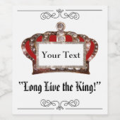 Lang lebe der König Weinetikett (Einzelnes Label)