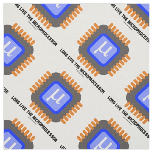 Lang lebe der Mikroprozessor Mikrochip Geek Spaß Stoff (Muster)