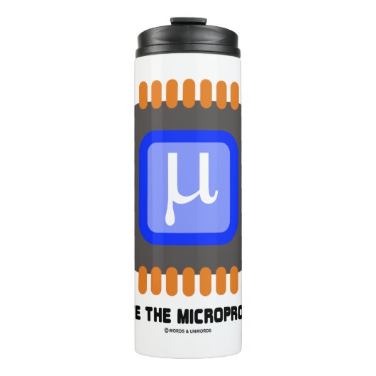 Lang lebe der Mikroprozessor-Spaß Thermosbecher (Vorderseite)