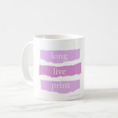 Lang lebe der Print-Kaffeebecher Kaffeetasse (Vorderseite Links)