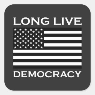 Lang lebe die amerikanische Demokratie Quadratischer Aufkleber