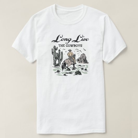 Lang lebe die Cowboys T-Shirt (Design vorne)