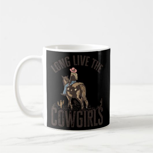 Lang lebe die Cowgirls Reiten Western Cou Kaffeetasse (Links)