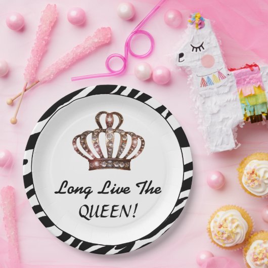 "Lang lebe die QUEEN!" Pappteller (Party)