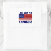 Lang lebe die Republik Rechteckiger Aufkleber (Tasche)
