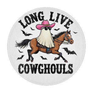 Lang lebe Ghouls Spooky Halloween Ghost Cowboy Schneidebrett