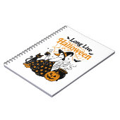 Lang lebe Halloween-Gans-Hexe Notizblock (Linke Seite)