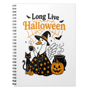 Lang lebe Halloween-Gans-Hexe Notizblock