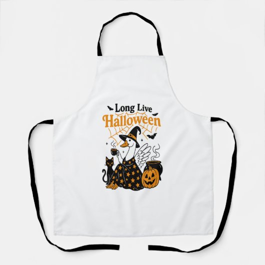 Lang lebe Halloween-Gans-Hexe Schürze (Vorderseite)