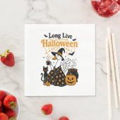 Lang lebe Halloween-Gans-Hexe Serviette (Beispiel)
