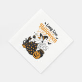 Lang lebe Halloween-Gans-Hexe Serviette (Ecke)