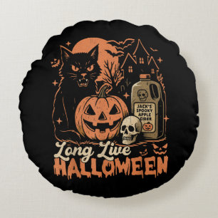 Lang lebe Halloween Rundes Kissen