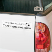 lang leben alles Leben Stoßstange weiß Autoaufkleber (Auf Lkw)
