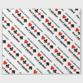 Lang leben und glücklich spielen Bridge vier Card  Geschenkpapier (Flach)