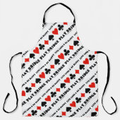 Lang leben und glücklich spielen Bridge vier Card  Schürze (Vorderseite)