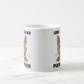 Lang leben und Paws Purr Funny Cat Kaffeetasse (Mittel)
