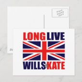 Lang leben Wills & Kate Postkarte (Vorne/Hinten)