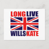 Lang leben Wills & Kate Postkarte (Vorderseite)
