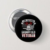 Lang leidende Ehefrau eines mürrisch alten Veteran Button (Vorne & Hinten)