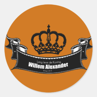 Lang leve de Koning Runder Aufkleber