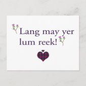 Lang May Yer Lum Reek Postkarte (Vorderseite)